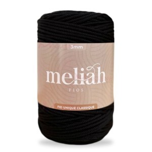 Fio unique classique 3mm Meliah cor preto com 500g/300m