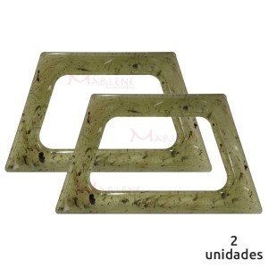 Alça para bolsa trapézio cor verde musgo mesclado 7709 com 1 par