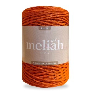 Fio unique classique 3mm Meliah cor laranja com 500g/300m