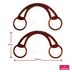 Alça plástica B5 mel 1 par