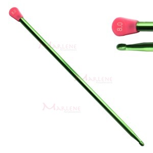 Agulha de crochê tunisiana n8 27cm