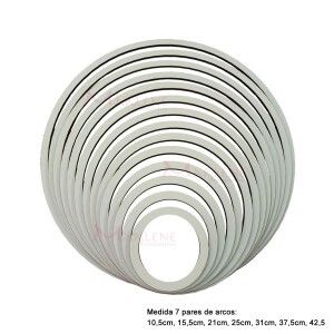 Kit arcos laminado branco com 7 molduras em MDF