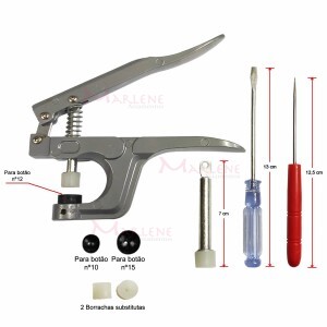 Alicate para botão de pressão plástico nº10, 12 e15