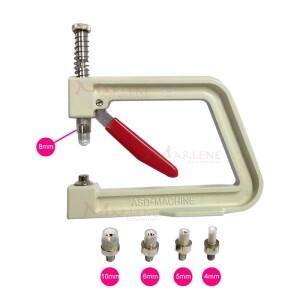 Máquina manual para colocar pérola com rebite.