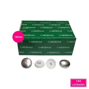 Botão para forrar (Bombê) 18mm Cardenas caixa com 144 unidades