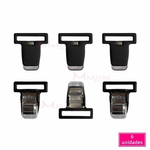 Prendedor jacaré suspensório 25mm 6 unidades cores