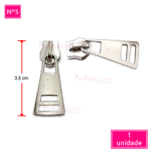 Cursor nº5 2 furos níquel trabalhado unidade