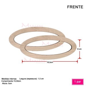 Alça mdf oval 