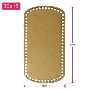 Base mdf retangular 30X15cm para crochê