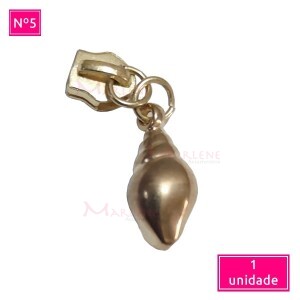 Cursor nº5 concha do mar latonado artesanal unidade