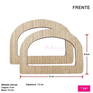 Alça mdf meia argola 