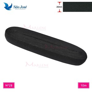 Elástico São José pigeon nº28 20mm 10m preto