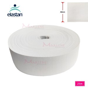 Elástico Lola 49mm branco com 25m Elastan