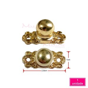 Puxador bolinha médio latonado 609