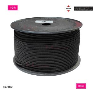 Elástico roliço 2,5mm colombe São José  preto com 100m 10R