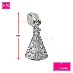 Cursor nº5 Nossa Senhora Aparecida níquel artesanal unidade