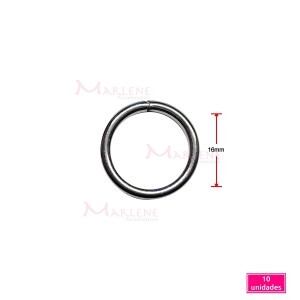 Argola 16mm níquel aberta com 10 unidades