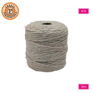 Barbante crú nº8 50g com 36m Piratininga