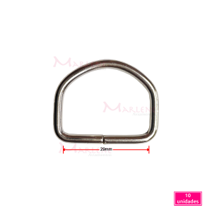  Meia argola 29mm níquel com 10 unidades