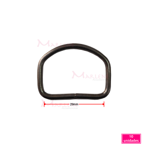 Meia argola 29mm grafite com 10 unidades