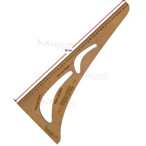 Régua esquadro nº2 para costura e modelagem em MDF