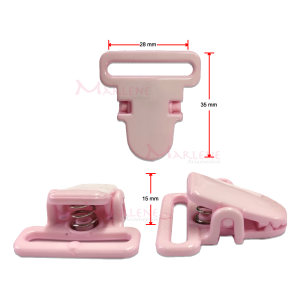 Prendedor jacaré 28mm para suspensório e chupeta com 2 unidades