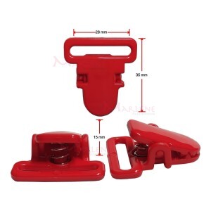 Prendedor jacaré 28mm para suspensório e chupeta com 2 unidades