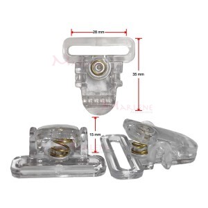 Prendedor jacaré 28mm para suspensório e chupeta com 2 unidades