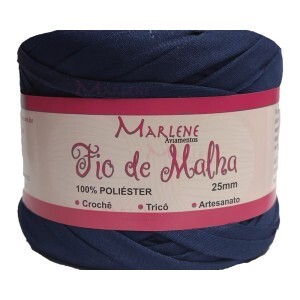 Fio de malha azul marinho 25mm 272g M-013 poliéster