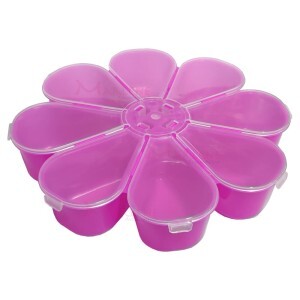 Estojo margarida pink com 8 divisórias
