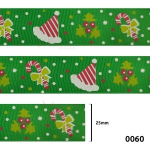 Fita de gorgurão 25mm gorro verde 0060 por metro
