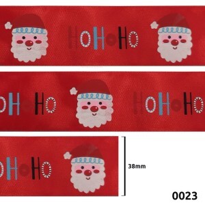 Fita de cetim 38mm bom velhinho vermelho 0023 por metro