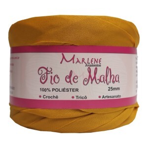 Fio de malha mostarda 25mm 318g M-031 poliéster