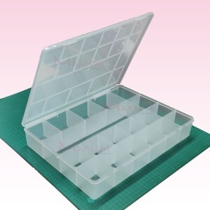 Caixa plástica organizadora grande com 19 divisórias