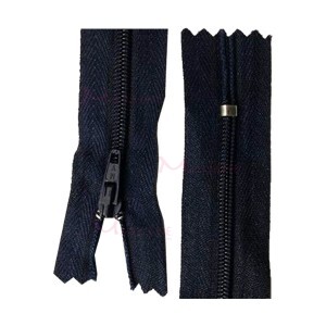 Zíper de nylon fino 60cm unidade