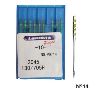 Agulha ponta bola nº14 2045 especial para máquina doméstica