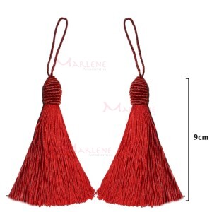 Pingente de seda 9cm com 2 unidades