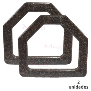 Alça para bolsa meia argola imbuia 7652 com 1 par