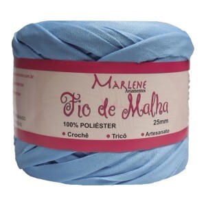 Fio de malha azul bebê 25mm 250g M-015 poliéster