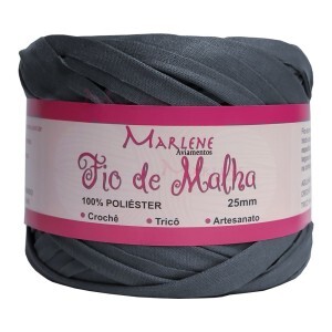 Fio de malha cinza escuro 25mm 284g M-003 poliéster