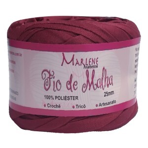 Fio de malha marsala 25mm 306g M-039 poliéster