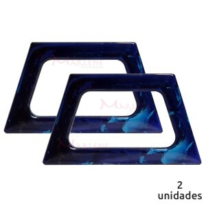 Alça para bolsa trapézio cor azul mesclado 7709 com 1 par