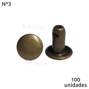 Rebite duplo nº3 com 100 unidades baxmann - veja cores