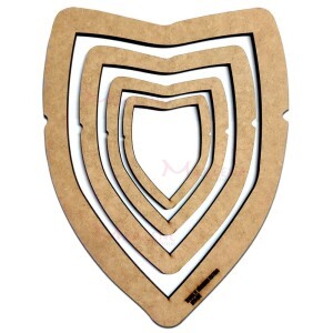 Kit réguas para macramê escudo MDF 6mm com 4 tamanhos