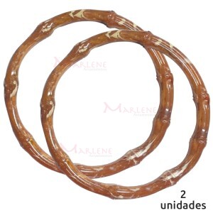 Alça para bolsa redonda 7491 cor mármore travertino com 1 par