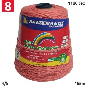 Barbante Bandeirantes goiaba nº8 (4/8) com 465m tex 1180