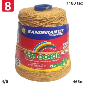 Barbante Bandeirantes mostarda nº8 (4/8) com 465m tex 1180