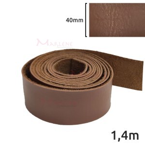 Tira de couro sintético 40mm caramelo com 1,4m