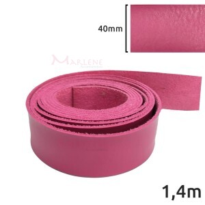 Tira de couro sintético 40mm pink com 1,4m
