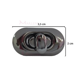 Fecho para bolsa grafite com encaixe e giratorio XK-1265